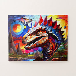 Kinderen Kleurrijke Dinosaurus Legpuzzel
