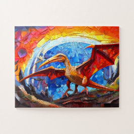 Kinderen Kleurrijke Dinosaurus Legpuzzel