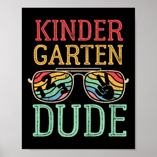 Kinderen kleuterschool dude kinderen eerste dag va poster (Voorkant)