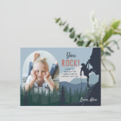 Kinderen Klimmen Verjaardagsfoto Bedankkaart (Staand voorkant)