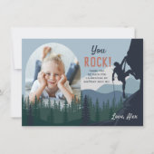 Kinderen Klimmen Verjaardagsfoto Bedankkaart (Voorkant)