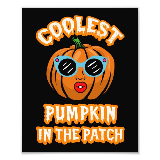 Kinderen Koelste Pompoen In De Patch Halloween Kin Foto Afdruk (Voorkant)