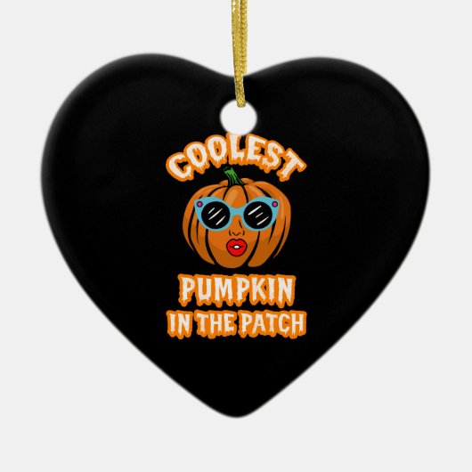 Kinderen Koelste Pompoen In De Patch Halloween Kin Keramisch Ornament (Voorkant)