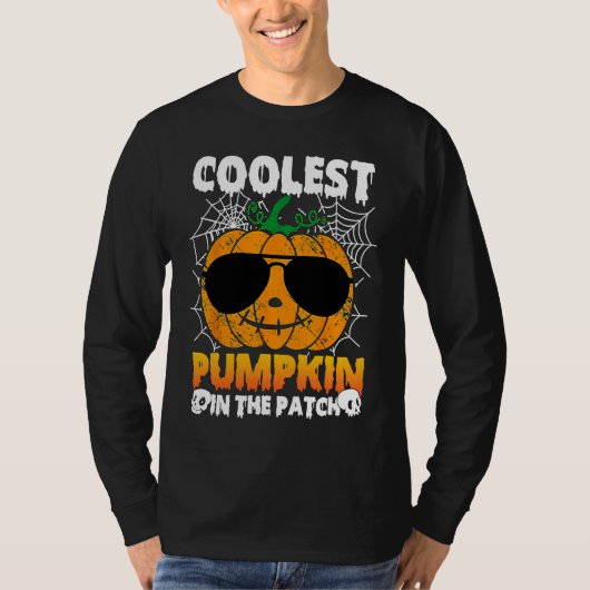 Kinderen Koelste Pompoen In De Patch Spinneweb Wag T-shirt (Voorkant)