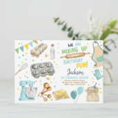 Kinderen Koken Verjaardag Jongen Keuken Bakken Kok Kaart (Staand voorkant)