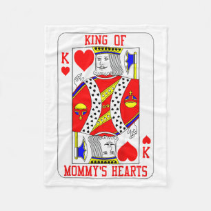 Kinderen Koning Van Mammie's Hart Speelkaart Baby  Fleece Deken