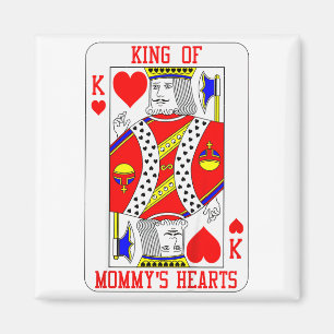 Kinderen Koning Van Mammie's Hart Speelkaart Baby Magneet