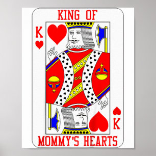 Kinderen Koning Van Mammie's Hart Speelkaart Baby Poster