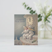 Kinderen Kostuum Klokkentoren Midnight Briefkaart (Staand voorkant)