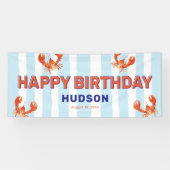 Kinderen Kreeft Gelukkige Verjaardag Spandoek (Horizontaal)