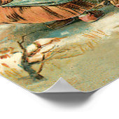 Kinderen krijgen kerstappels Poster (Hoek)