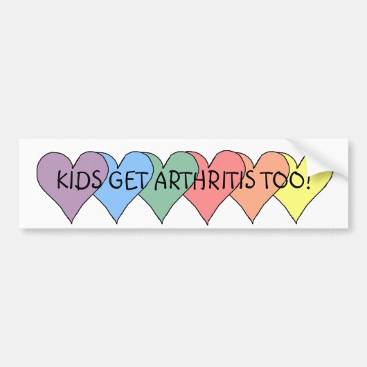 KINDEREN KRIJGEN OOK ARTHRITIS! -Bumpersticker Bumpersticker (Voorkant)