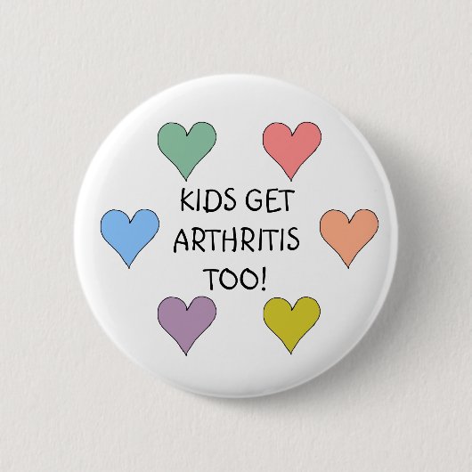 KINDEREN KRIJGEN OOK ARTHRITIS! -buttons Ronde Button 5,7 Cm (Voorkant)