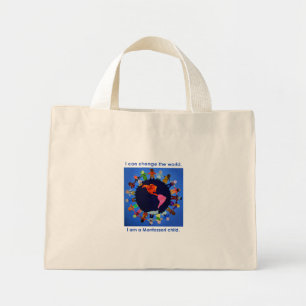 Kinderen kunnen de 'World Striped Bag' veranderen Mini Tote Bag