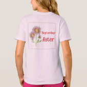 Kinderen Kunst Aster Bloem September Verjaardag T-shirt (Achterkant)