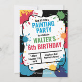 Kinderen kunstfeest kinder schilderfeesten kaart (Voorkant)