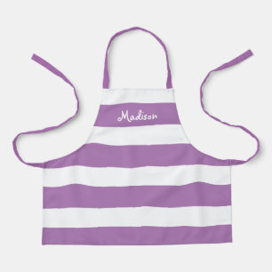 Kinderen Kute Paars en White Striped Personized Schort