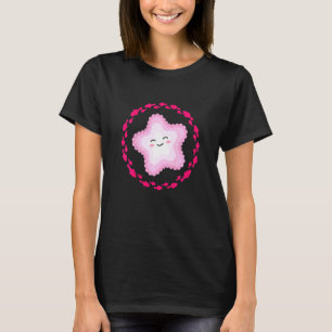 Kinderen lachende zeester in vis cirkel t-shirt
