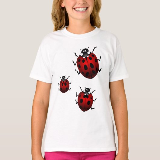 Kinderen Ladybug T-shirts Kinderlieveheersbeestje  (Voorkant)
