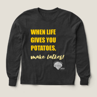 Kinderen Lange Mouwen Hanukkah Shirt - "Maak latke