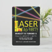 Kinderen Laser Tag Verjaardagsfeestje Kaart (Staand voorkant)