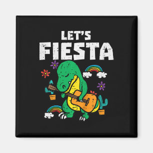 Kinderen Laten we Feest Dino Trex Schattig Peuter Magneet