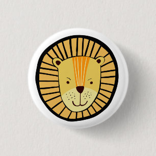 Kinderen Leeuw Jungle Dier Ronde Button 3,2 Cm