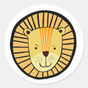 Kinderen Leeuw Jungle Dier Ronde Sticker
