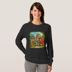 Kinderen Leren Alfabet Lange Mouw T-shirt