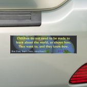 kinderen leren bumpersticker (Op auto)