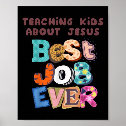 Kinderen leren over Jezus is de beste baan ooit Bi Poster (Voorkant)