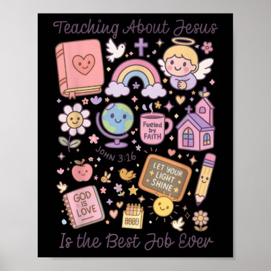 Kinderen leren over Jezus is de beste baan ooit Bi Poster (Voorkant)