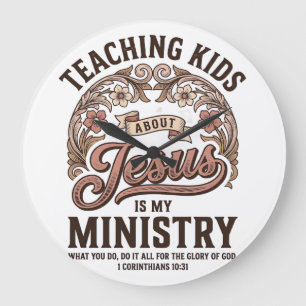 Kinderen leren over Jezus is mijn bediening Vintag Grote Klok