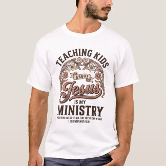 Kinderen leren over Jezus is mijn bediening Vintag T-shirt