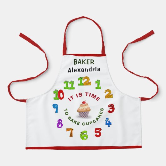 Kinderen Leuk Kleurrijk Bakken Cupcakes Personalis Schort (Voorkant)