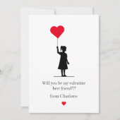 kinderen leuk modern eenvoudig minimaal valentijns feestdagenkaart (Voorkant)