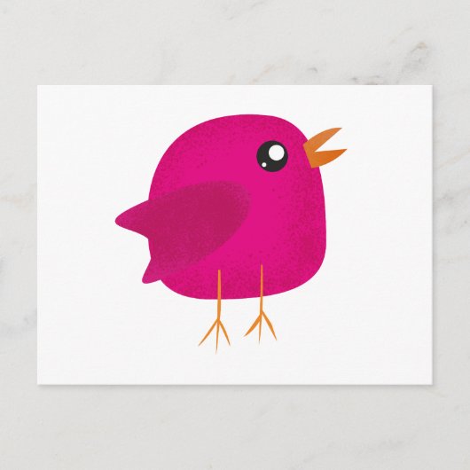 Kinderen leuk vogeltje aankondigingskaart (Voorkant)