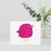 Kinderen leuk vogeltje aankondigingskaart (Staand voorkant)