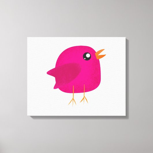 Kinderen leuk vogeltje canvas afdruk (Voorkant)