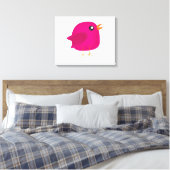 Kinderen leuk vogeltje canvas afdruk (Insitu (Slaapkamer))