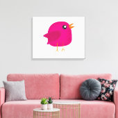 Kinderen leuk vogeltje canvas afdruk (Insitu (Woonkamer))
