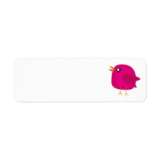 Kinderen leuk vogeltje etiket (Voorkant)