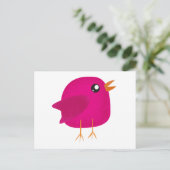 Kinderen leuk vogeltje feestdagenkaart (Staand voorkant)