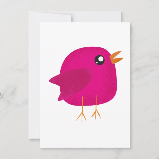 Kinderen leuk vogeltje feestdagenkaart (Voorkant)