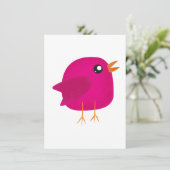 Kinderen leuk vogeltje feestdagenkaart (Staand voorkant)