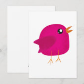 Kinderen leuk vogeltje feestdagenkaart (Voorkant / Achterkant)