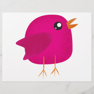 Kinderen leuk vogeltje flyer