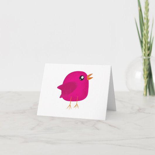 Kinderen leuk vogeltje kaart (Voorkant)