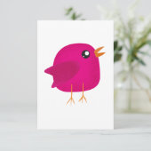 Kinderen leuk vogeltje kaart (Staand voorkant)