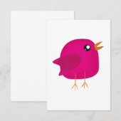 Kinderen leuk vogeltje kaart (Voorkant / Achterkant)